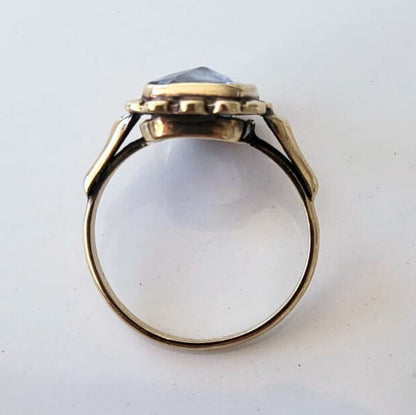 Vintage 14k gouden ring met topaas