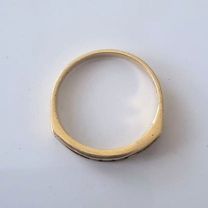 Vintage 18k gouden ring met saffier