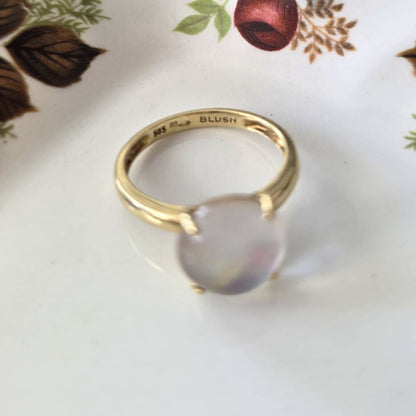 Pre-owned 14k gold ring with moonstone