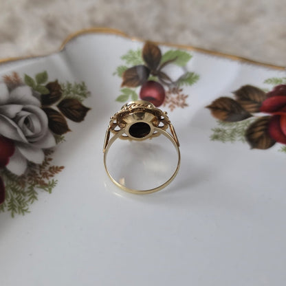 Vintage 14k gouden ring met opaal