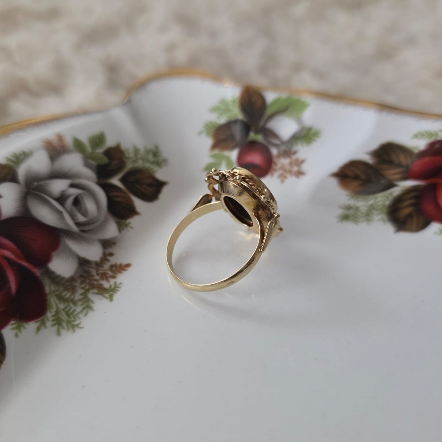 Vintage 14k gouden ring met opaal