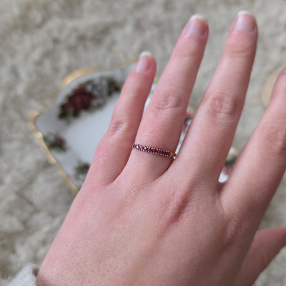 Vintage 14k gouden ring met robijnen