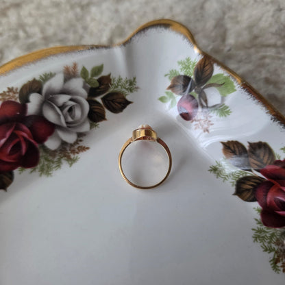 Vintage 18k gouden ring camee
