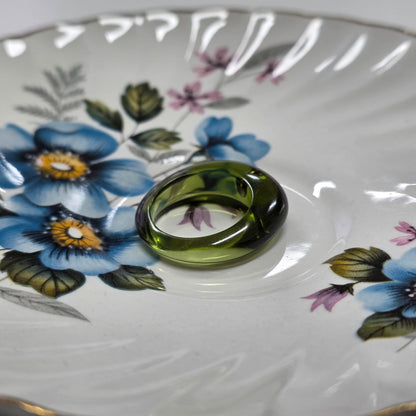 Retro André Benitah resin ring met 18k goud en diamant