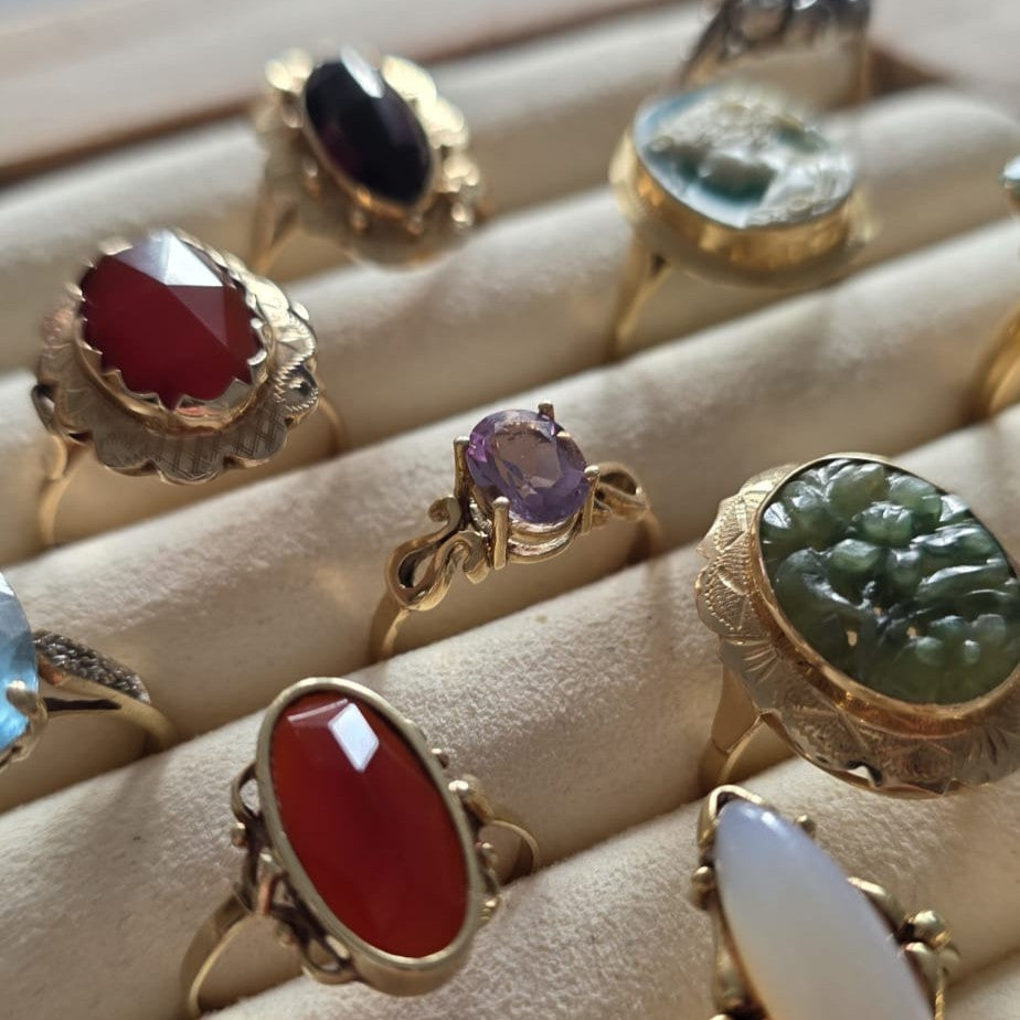 Vintage 14k gouden ring kunziet