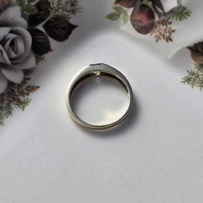 Vintage 14k gouden ring topaas princess cut