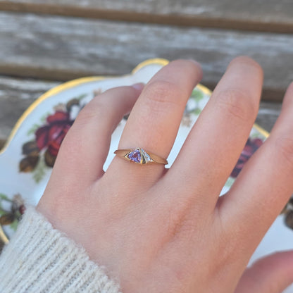 Vintage 10k ring met amethist