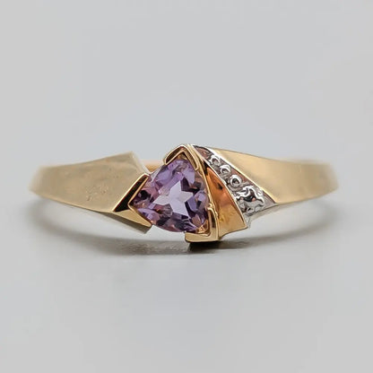 Vintage 10k ring met amethist