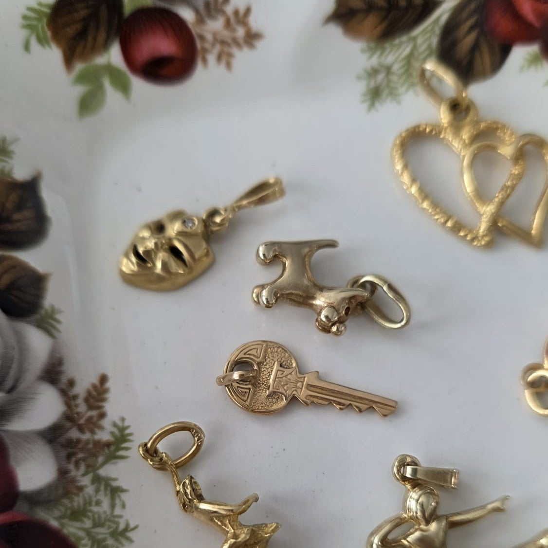 Vintage 14k gouden hanger terrier hondje