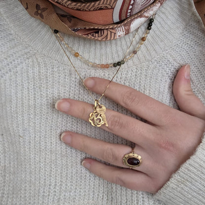 Vintage 18k gouden hanger sleutel