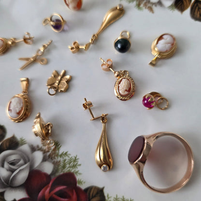 Vintage 18k gouden oorhangers