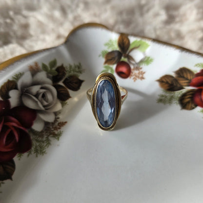 Vintage 14k gouden ring topaas statement