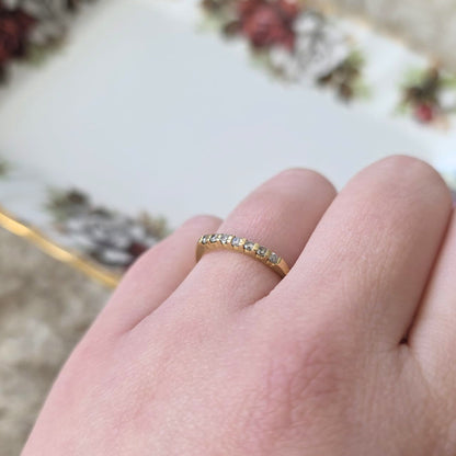 Vintage 18k gouden ring met diamantjes