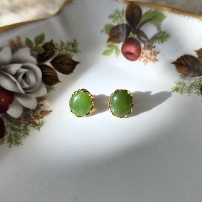Vintage 14k gouden oorstekers serpentijn