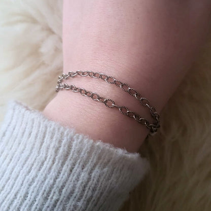 Barse Zilver Ketting Vlecht Detail