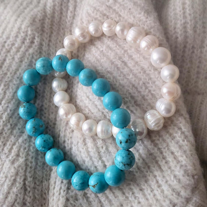 Barse Armband Zoetwater Parels Stretch