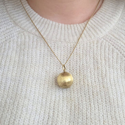 Vintage 14k gouden hanger bal