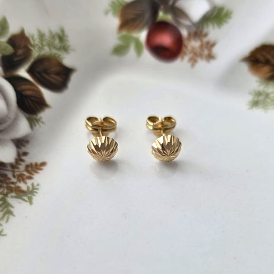 Vintage 14k gouden oorstekers sparkle