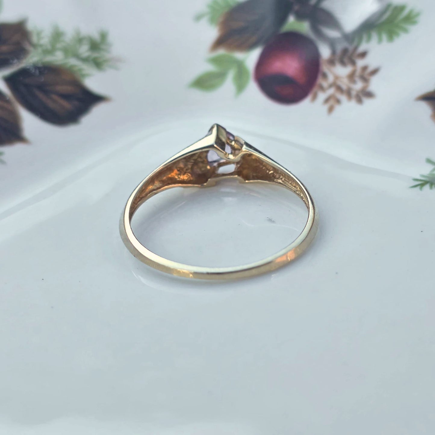Vintage 10k ring met amethist
