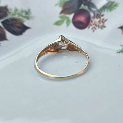 Vintage 10k ring met amethist