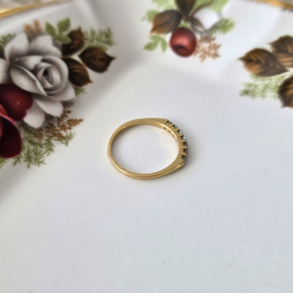 Vintage 18k gouden ring met diamantjes
