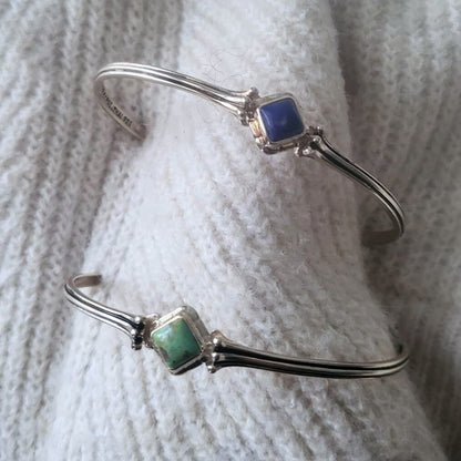 Barse Zilver Cuff Armband Turquoise