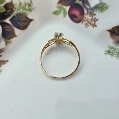 Vintage 10k ring met peridot