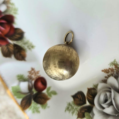 Vintage 14k gouden hanger bal