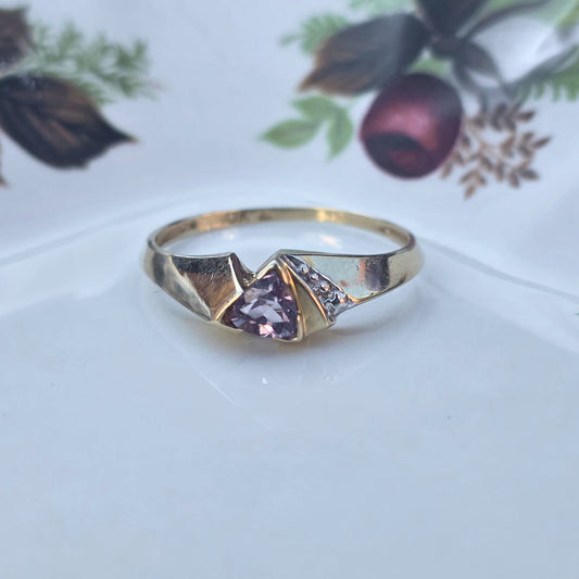 Vintage 10k ring met amethist