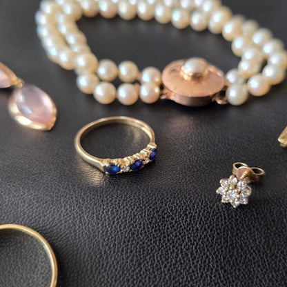 Vintage 14k gouden oorstekers diamant