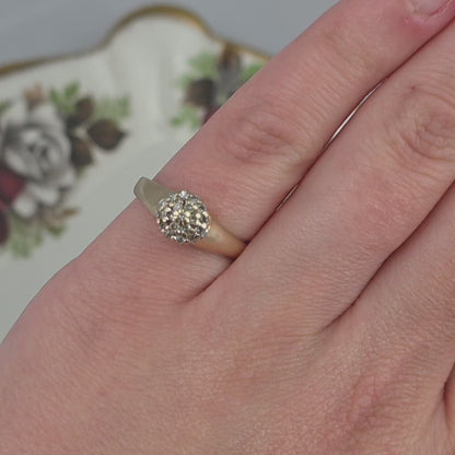 Vintage 14k gold ring with diamonds