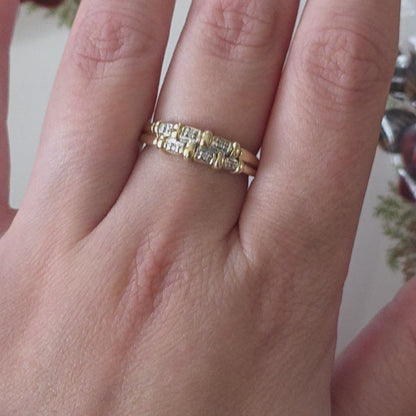 Vintage 14k gold ring with diamonds