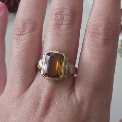 Vintage 10k ring with citrine