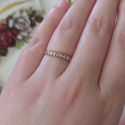 Vintage 14k gouden ring met diamanten 0.07ct