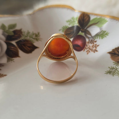 Vintage 18k ring met camee