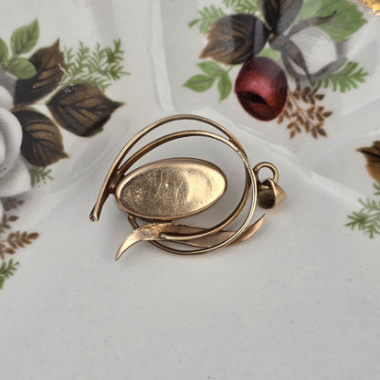 Vintage 9k hanger met opaal