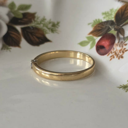 Vintage 14k gold solitair wedding ring diamond 0.05ct