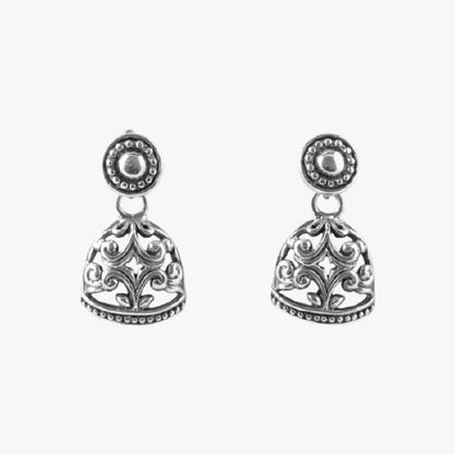 Barse Zilver Oorstekers Scroll Klok