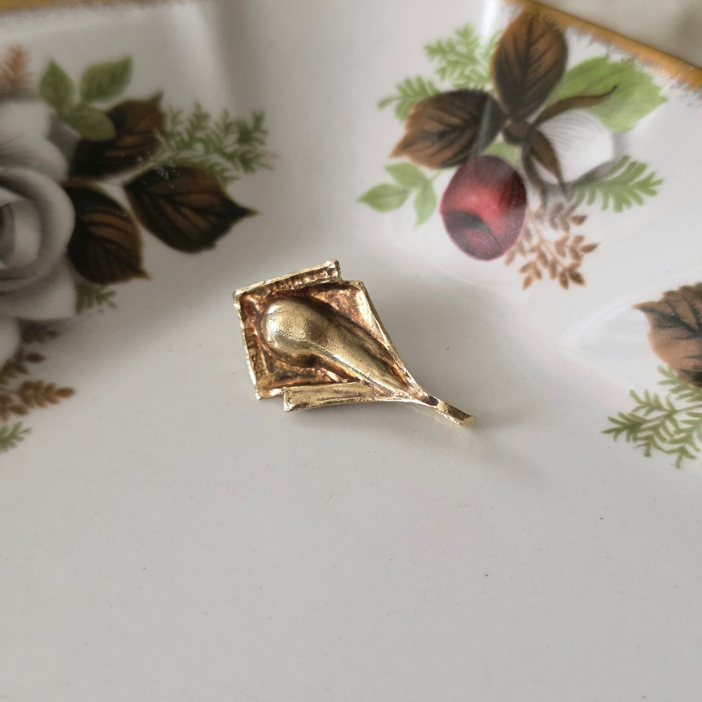 Vintage 14k gouden hanger parel