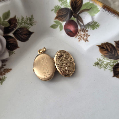 Vintage 18k gouden hanger medaillon ovaal