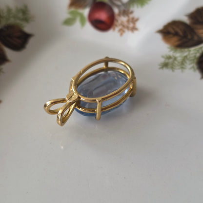 Vintage 18k gouden hanger topaas