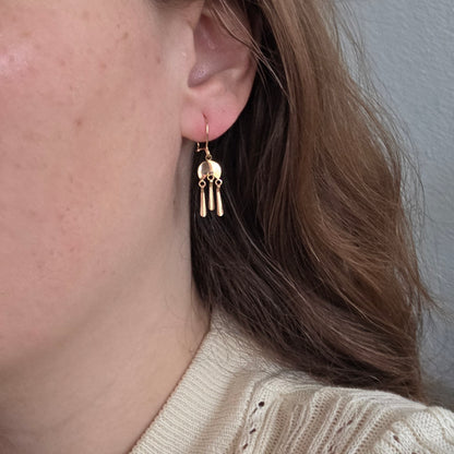 Vintage 14k gouden oorhangers chime