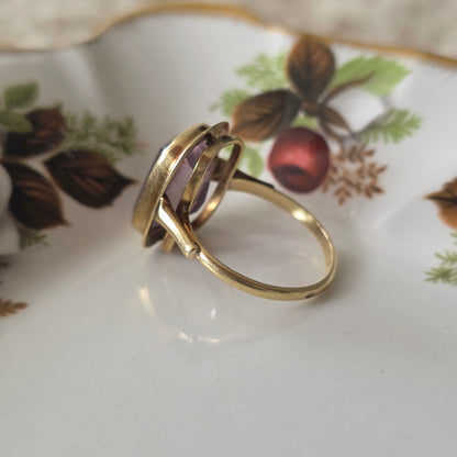 Vintage 14k gouden ring amethist