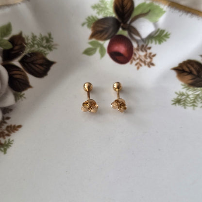 Vintage 18k gouden oorstekers dot