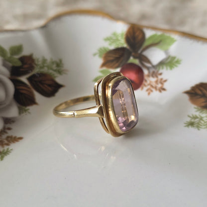 Vintage 14k gouden ring amethist