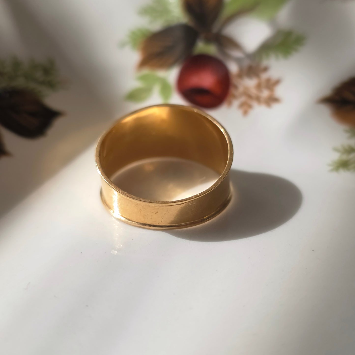 Vintage 18k ring met gravure