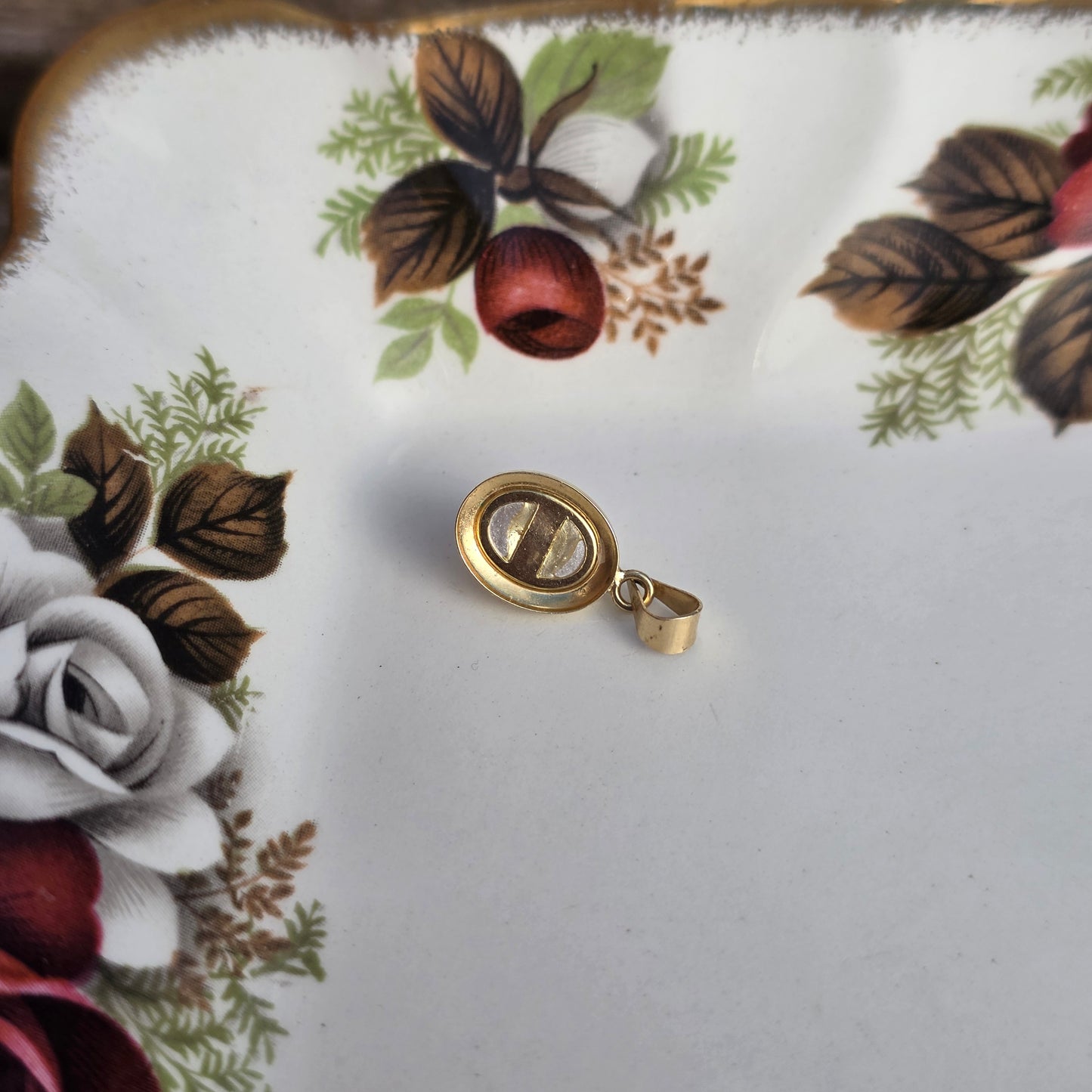 Vintage 14k gouden hanger parel cultive