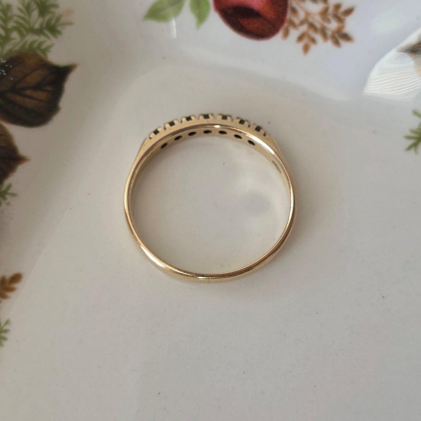 Vintage 14k gouden ring met diamanten 0.07ct