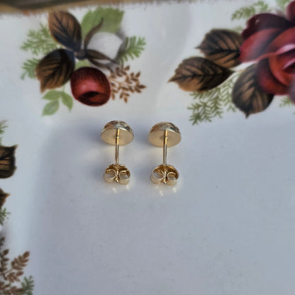 Vintage 14k gouden oorstekers big sparkle