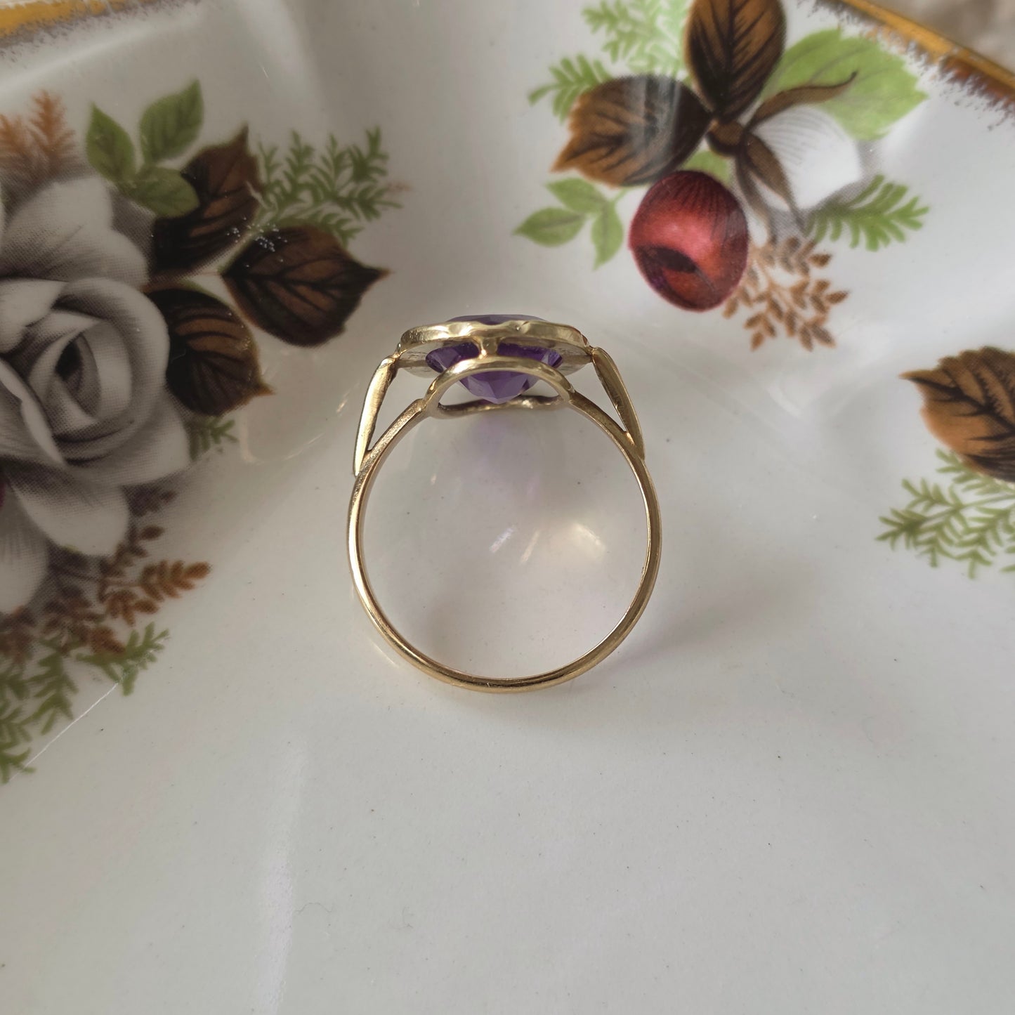 Vintage 14k gouden ring alexandriet